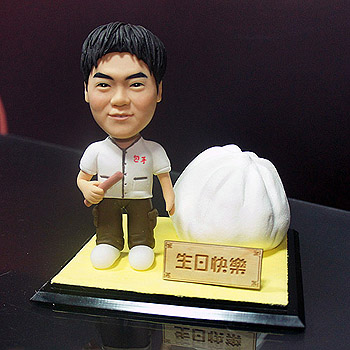 包子師傅單人公仔場景組(含防塵框)